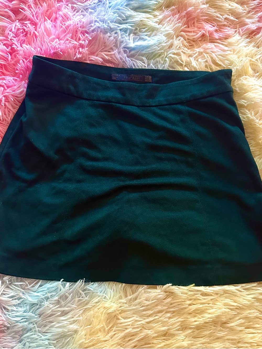 Zara Dark Green A-Line Skirt
